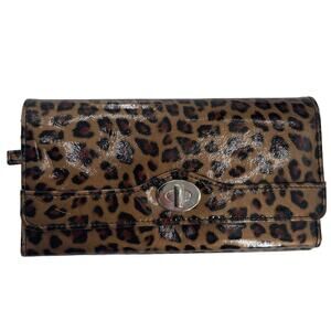 No Brand Cheeta Print Vinyl wallet 7.5 x 4